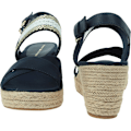 Miniatyrbillede 3 af 6: Sandaler Tommy Hilfiger Golden Webbing Mid Wedge Sort 40