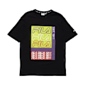 Pikkukuva 1 / 2: T-paidat Fila Caradoc Dropped Tee Mustat,Vihreät,Violetit 168 - 173 cm/S