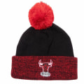Pikkukuva 1 / 2: Hatut Mitchell & Ness Two Tone Pom Beanie Hwc Chicago Bulls Mustat,Punainen Produkt av avvikande storlek