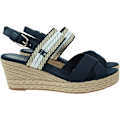 Miniatyrbillede 2 af 6: Sandaler Tommy Hilfiger Golden Webbing Mid Wedge Sort 40