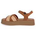 Miniatyrbillede 3 af 5: Sandaler Frau Rafia Macrame Ecru Brun 36