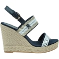 Pikkukuva 1 / 6: Sandaalit Tommy Hilfiger Golden Webbing Wedge Valkoiset,Tummansininen 39