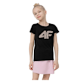 Miniatyrbillede 1 af 3: T-shirts 4F JTSD005 Sort 134 - 139 cm