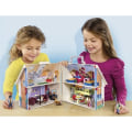 Miniatyrbillede 5 af 6: PLAYMOBIL Blue Transportable House, 3 tegn, Tilbehør inkluderet, 70985, Dukkehus, Det traditionelle hus Rød