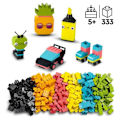 Pikkukuva 3 / 6: LEGO® Classic 11027 Neon Creative Fun, tiililelu, auto ja muukalainen Flerfärgad