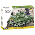 Miniatyrbillede 1 af 6: Modelsæt - COBI - 2570 - M4A3 SHERMAN - Grøn farve - Til børn fra 6 år - Interiør