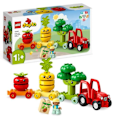 Pikkukuva 1 / 6: LEGO® DUPLO Ensimmäinen 10982 hedelmä- ja vihannestraktori, pinoamis- ja lajitteluleluni Flerfärgad