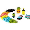 Pikkukuva 2 / 6: LEGO® Classic 11027 Neon Creative Fun, tiililelu, auto ja muukalainen Flerfärgad