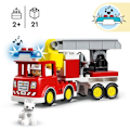 Miniatyrbillede 2 af 4: LEGO 10969 DUPLO bybrandbil, pædagogisk legetøj, minifigurer, Red dyrene, pædagogisk spil, gave til børn fra 2 år Flerfärgad