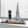 Miniatyrbild 4 av 4: LEGO® 21044 Architecture Paris-modell att bygga med Eiffeltornet, Skyline Collection, heminredning, presentidé Röd
