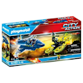 Pikkukuva 1 / 6: PLAYMOBIL - 70780 - Poliisin suihkukone ja drone - Monivärinen - Sininen - Playmobil City Action Flerfärgad