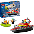 Pikkukuva 1 / 6: LEGO® City 60373 palopelastusvene, kelluva lelu, vesireppu ja minihahmot Flerfärgad