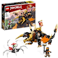 Miniatyrbillede 1 af 6: LEGO® NINJAGO 71782 Coles Jorddrage – Evolution, legetøj med 2 minifigurer Vit