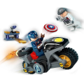 Pikkukuva 2 / 4: LEGO® 4+ 76189 Marvel Captain America vs. Hydra Battle, supersankarilelu moottoripyörällä