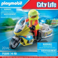 Pikkukuva 2 / 2: PLAYMOBIL 71205 Hätätyöntekijä moottoripyörällä, City Action Rescuers, valoefekti, 20 kpl, 4-vuotiaat ja sitä vanhemmat Flerfärgad
