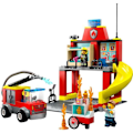 Miniatyrbillede 2 af 6: LEGO® City 60375 brandstation og brandbil, legetøj til udrykningskøretøjer, pædagogisk spil, 4 år Flerfärgad