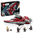 Miniatyrbild 1 av 6: LEGO® Star Wars Ahsoka Tano's T-6 Shuttle 75362 - Stud Launcher Ship - 4 karaktärer Rött och grått
