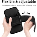 Miniatyrbilde 5 av 7: Robust og komfortabelt sportsarmbånd for iPhone / Android smarttelefoner Black Svart