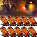 Pikkukuva 2 / 5: 10 KPL 2 LED Sivuvilkkuvalot 12/24V LED-merkkivalot Perävaunun sivuvalo Varoitusvalo Keltainen valo kuorma-autolle Matkailuauto Asuntovaunu