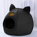 Miniatyrbild 6 av 11: Kattbädd Box - Sovplats för katter Black Svart
