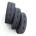 Miniatyrbillede 3 af 4: Elastisk Knaphuls Elastikbånd, Praktisk og Alsidig Sort Black Bredd: 2,5cm