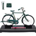 Retro cykelmodelkit, miniature metalpynt til kunstsamling, legetøj til børn Green