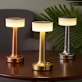 Miniatyrbild 1 av 5: Metallbordslampa LED Uppladdningsbar Skrivbordsnattlampa USB Trådlös Touch Restaurang Bar Sovrum Dekorativ Stämningsbelysnin Rose gold