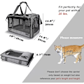 Miniatyrbillede 2 af 9: Kæledyrsbur til Store Katte, Blødt Kattebur til Mellemstore Store Katte og Hvalpe op til 9 kg, Vaskbart Hundebursbeskyttelse til Hjemmet Udendørs Grå Grey L