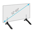 Miniatyrbild 2 av 3: Universal TV-stativ för bord, fotstativ för TV 32-65 tum, 45 kg