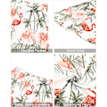 Pikkukuva 5 / 5: Miesten Havaiji-paita ja shortsit -setti Regular Fit lyhythihainen rento funky ranta flamingo paita setti L L White Flamingo