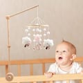 Miniatyrbillede 3 af 5: Babymobilholder i træ, justerbar babymobilholder i træ til tremmeseng, gør-det-selv babymobilholder til hængende mobil