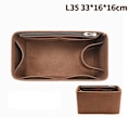 Miniatyrbillede 1 af 5: Taske Organizer Filt Indsats 35 33*16*15cm Makeup Håndtaske Kaffe StyleB L