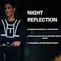 Miniatyrbillede 8 af 10: Refleksvest Løbevest Udstyr Løb Vandring Cykling Black Svart