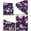 Pikkukuva 5 / 5: Miesten Havaiji-paita ja shortsit setti Regular Fit lyhythihainen rento funky ranta flamingo paita setti L Purple Flamingo Leaf