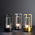 Miniatyrbilde 4 av 5: Lumison Krystalllykt Bordlampe, Bærbar Metall Bordlampe for Innendørs/Utendørs Bruk, Oppladbar LED-lampe Meget Bra-Perfekt