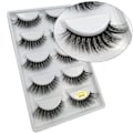 Pikkukuva 1 / 3: 5 paria irtoripsiä - 3D faux mink - G806 Black Svart
