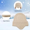 Miniatyrbillede 3 af 5: Strikket Hue til Mænd og Kvinder med Øreklapper, Vinterhue i Uld, Varm Skull Cap, Slouchy, med Ørevarmere