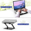 Miniatyrbillede 4 af 5: Bærbar computerstand i aluminium, ergonomisk justerbar laptop stand til Air, Pro, Dell, HP, Lenovo og mere 10-14 tommer bærbare (sort)