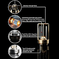 Miniatyrbilde 5 av 5: Lumison Krystalllykt Bordlampe, Bærbar Metall Bordlampe for Innendørs/Utendørs Bruk, Oppladbar LED-lampe Meget Bra-Perfekt