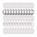 50-pack Ballonger Vit Silver Metallic Konfettiballonger silver