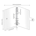 Miniatyrbillede 3 af 5: Transparent A6-ringbind med 6 ringe, blød PVC, budgetringbind, genopfyldelig, beskyttende ringbindsomslag