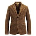 Miniatyrbillede 1 af 5: Vintage blazer til afslappet fløjlsdragt til mænd brun brown L