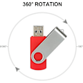 Miniatyrbillede 4 af 5: 10-pak USB-stik USB 2.0 tom enhed Bulk-pak Drejelig Memory Stick Viktig lagring Jump Drive Zip Drive 10 Pak Rød 10 Pack Red 16GB