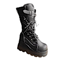 Miniatyrbillede 3 af 5: Platformstøvler damer Spænderem Punk Goth Støvle Dame Gotiske Snøresko Sz Sort Black EU 35.5
