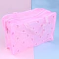 Miniatyrbild 1 av 6: genomskinlig plast PVC resesminkväska Kosmetisk necessär Blixtlåsväska Pink