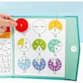 Miniatyrbillede 4 af 4: Magnetiske fraktioner lærings matematik legetøj træ fraktion bog sæt undervisningshjælpemidler aritmetik læring pædagogisk legetøj -GLS