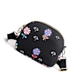Miniatyrbilde 3 av 3: Allsidig nylon crossbody telefonveske Dragonfly & Flower Style Svart Sort