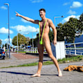 Miniatyrbillede 6 af 6: Borat, Mankini - Neongrøn Green Grön