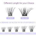 Pikkukuva 3 / 4: Yksittäiset irtoripset - Set natural look volume lash - 40kpl Black Svart