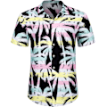 Pikkukuva 2 / 4: Miesten Havaiji-paita ja shortsit -setti Regular Fit lyhythihainen rento funky ranta flamingo paita setti L L Black Tree